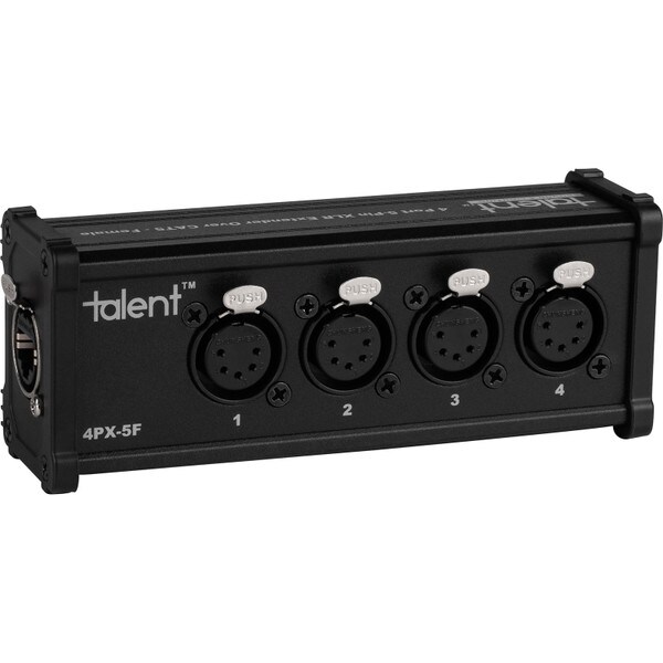 Main product image for Talent 4PX-5F 4 Port 5-Pin XLR Extender Over CAT5 - Female183-406